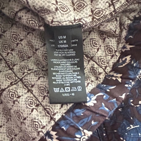 Urban Outfitters Quilted Hooded Utility Jacket Blue Motif NWT $109 Retail Size M - Picture 7 of 10